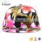 flower snapback cap custom floral fabric snapback cap