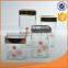 Set of 3 high quality glass storage bottle with decal
