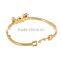 2015 new 18k Thick gold crystal butterfly bracelet
