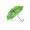 23"x8k long auto open metal frame polyester mono color umbrella with wooden color handle