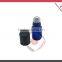 2ml Blue Glass Vials with Metal Roll-ons and Black Caps
