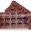 Wholesale 15-cavity silicone heart chocolate candy mould trays