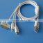 40cm white 3 in 1 usb multi charger cable