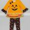 2015 Kids fall clothing baby girl sets long sleeve top shirt with ruffles pants cute skirt outfits kids clothing set