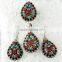 Shocking Baeuty !! Coral_Turquoise 925 Sterling Silver Jewelry Set, Exporter And Wholesaler, India Silver Jewelry Supplier