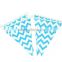 blue Chevron Triangle Pennant Banner Party Decorations for Birthday Parties