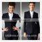 2014 Top Quality 100% wool Classic black two button women pants suit uniform