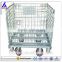 warehouse mobile collapsible storage cage with coaster mesh box wire cage factory supplier