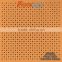 Orange acoustic Perforated Gypsum Ceiling Tiles with more designs in 595x595mm