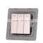 Wall mount 3 gang light switch with led indicator