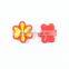 popular lovely flower shaped shoe charms/soft pvc shoe jibbtz/decorative shoelace charms