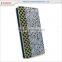 slogan mobile phone accessories pu leather wallet diamond case cell phone case for iphone 4 5 6 7 s se c plus