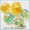 2015 unique DIY jewelry pressed flower pendant ,real pressed flower pendant,resin pressed flower cabochons