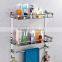 stainless steel bathroom shelves cosmetics shelves multi-function double hook racks towel racks(B-0277)