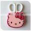 plastic mini scissor with cartoon holder for kids