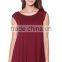 Womens Loose Fit Flowy Stretch Knit Crewneck Tank Tunic Dress (S-3X)