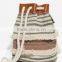 Hand-fringed vintage canvas drawstring backpack(CAS15-044)