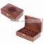 Essential oil packaging natural wooden square box with lid