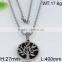 Marketable tree of life silver round necklace