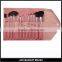 12 pcs cosmetic brush professional brush set makeup brushes pink pu leather hand bag