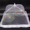 White Foldable Pop Up Fly Net Mesh Food Cover With Logo Printing