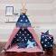 Promotional custom cotton canvas kids children indoor play teepee tent