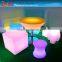 lighted plastic led cube/led cube seat/lighted cube chair/glowing cube seat