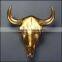 2017 North American and Europe trendy green and gold resin bull