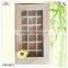 unfinished glass top bamboo pine wooden tea bags box