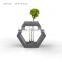 Home decor glass tube concrete or cement garden flower pot