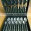 24pcs stainless steel flatware set in red wooden box and high quality and low price