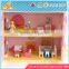 wholesale pink delicate kids wooden dollhouse beautiful children wooden chic dollhouse for sale W06A029