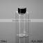 250ml pet bottle silver aluminum cap square clear water plastic bottle cosmetic packaging factory price wholesale