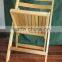 natural wood slat folding chair factory directly