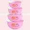 Four-piece Round Type Microwave Safe Plastic Bowl