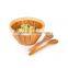 Bamboo material salad bowl with servers 3pcs salad sets tableware products