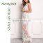 Sexy Nighty Off White Floral Applique Lace Maxi Dress for Women HSd7331