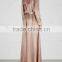 Wholesale Ladies Apparel Storm Flaps Belt Loops Blush Silk Satin Trench Coat(DQE0360C)