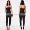 best selling girls sexy black tailored bandeau jumpsuit OEM service
