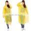 Food grade EVA poncho raincoat with hood and sleeve