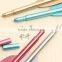 0.5mm black pen feather shape ballpoint pen plastice office stationery pen