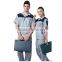 Unisex Polyester Cotton Summer Short Sleeve Work Uniform with Multiple Pockets