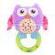 Colourful Circle Baby Plastic Ring Rattle Insert Teether Toy For Gift