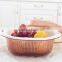 2017High Quality Plastic drain Fruit Basket/dustproof Kitchen Storage Basket For Vegetables