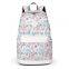 fashion print children shoulder canvas backpack traveling bag