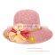 Wholesale Flower Ribbon Ladies Straw Hat