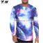 Wholesale cheap long sleeves printed sublimation t shirts t-shirt printing