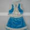 TZ-62223 blue santa costume dress for girl