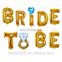 Bridal Shower, Bachelorette Party, Wedding Decorations BRIDE TO BE Gold Foil Letter 16" Balloons