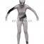 Gray Spandex Polyester Fullbody Second Skin Tight Zentai Suit Halloween Costume For Girl Woman